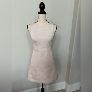 French Connection Textured Cream Cloud White Sleeveless Mini Dress